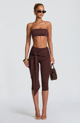 Verity Capri Pants - Plum Brown
