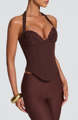 Cassia Top - Plum Brown