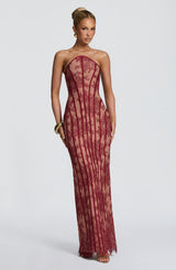 Tamara Maxi Dress - Burgundy