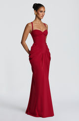 Lucille Maxi Dress - Deep Red