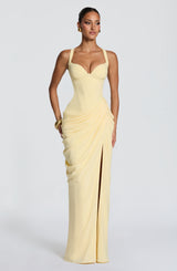 Elara Maxi Dress - Lemon
