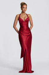 Ophelia Maxi Dress - Deep Red