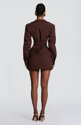 Brietta Mini Dress - Plum Brown