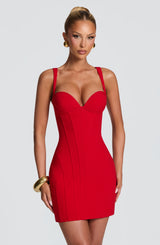 Pareesa Mini Dress - Red