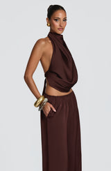 Hazel Top - Plum Brown