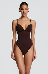 Janie Bodysuit - Plum Brown