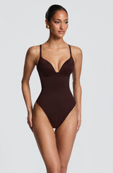 Janie Bodysuit - Plum Brown