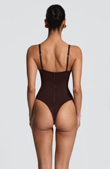 Janie Bodysuit - Plum Brown