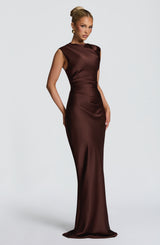Avielle Maxi Dress - Plum Brown