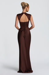 Avielle Maxi Dress - Plum Brown