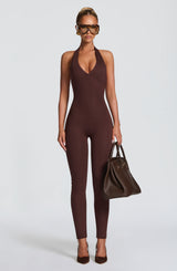 Tamika Jumpsuit - Plum Brown