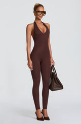 Tamika Jumpsuit - Plum Brown
