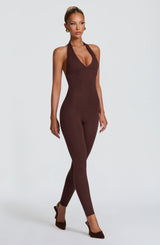 Tamika Jumpsuit - Plum Brown