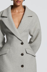Dylan Blazer Dress - Light Grey