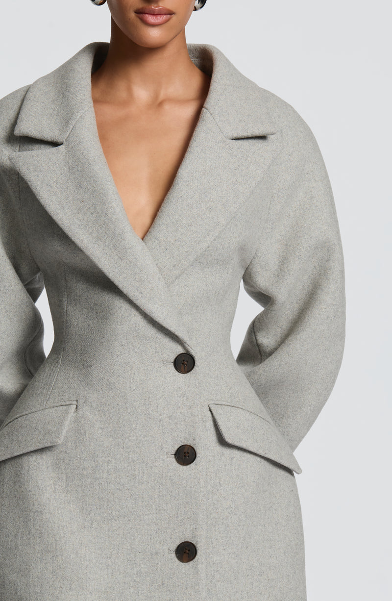 Shop the Dylan Blazer Dress - Light Grey