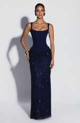 Yeona Maxi Dress - Navy