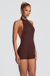 Oden Playsuit - Plum Brown