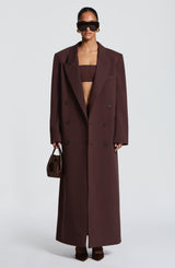 Michelle Coat - Plum Brown