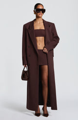 Michelle Coat - Plum Brown