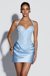 Nour Mini Dress - Glacier Blue