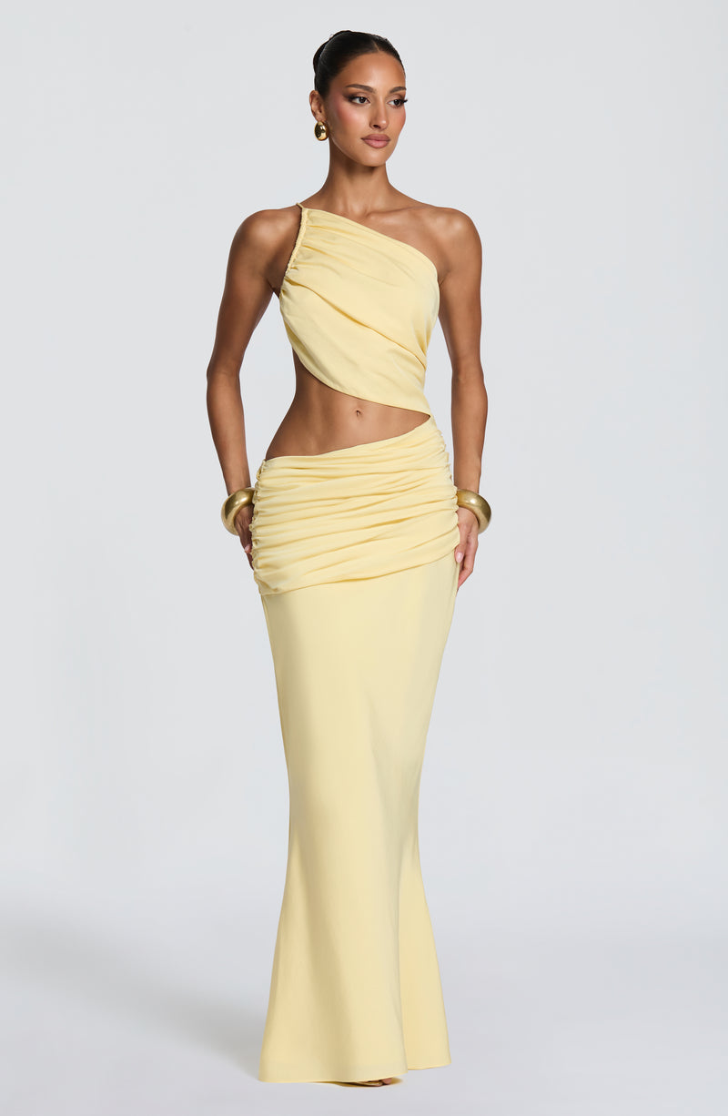Babyboo Meadow Maxi Dress in Lemon Size M
