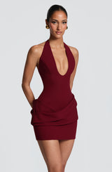 Adaline Mini Dress - Burgundy