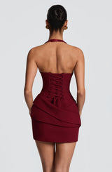 Adaline Mini Dress - Burgundy