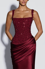 Alexandria Maxi Dress - Burgundy