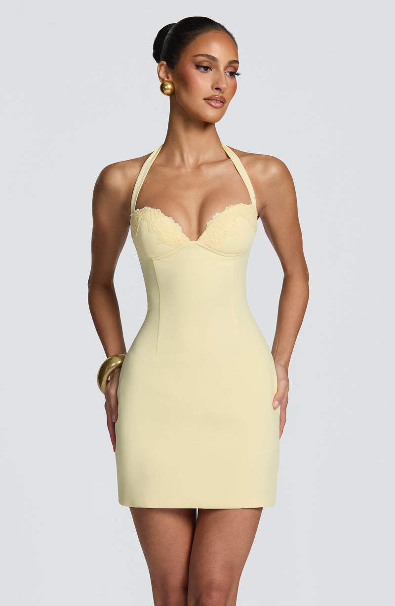 Shop the Cassia Mini Dress - Lemon | Babyboo Fashion