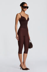 Velma Capri Pants - Plum Brown
