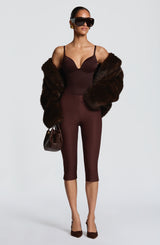 Velma Capri Pants - Plum Brown