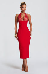 Fiorenza Midi Dress - Red