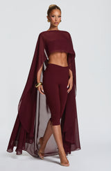 Velma Capri Pants - Cherry Lacquer