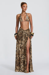 Madara Maxi Skirt - Leopard Print