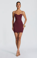 Tora Mini Dress - Cherry Lacquer
