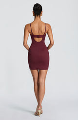 Tora Mini Dress - Cherry Lacquer