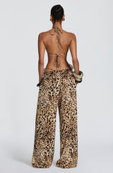 Suki Triangle Bikini Top - Leopard Print