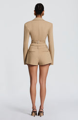 Agatha Cropped Blazer - Sand