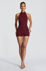 Oden Playsuit - Cherry Lacquer
