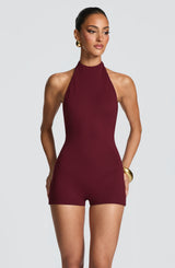 Oden Playsuit - Cherry Lacquer