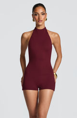 Oden Playsuit - Cherry Lacquer