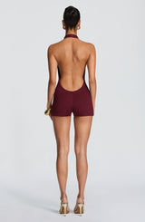 Oden Playsuit - Cherry Lacquer
