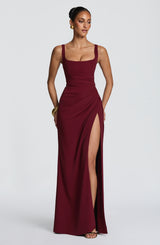 Laleh Maxi Dress - Cherry Lacquer