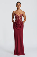 Kathleen Maxi Dress - Burgundy