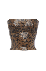 Sharni Top - Sequin Leopard Print