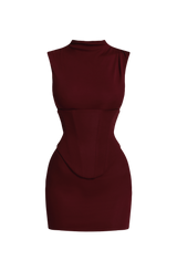Soline Mini Dress - Cherry Lacquer