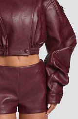 Steph Shorts - Cherry Lacquer