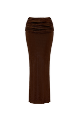 Sterling Maxi Skirt - Plum Brown