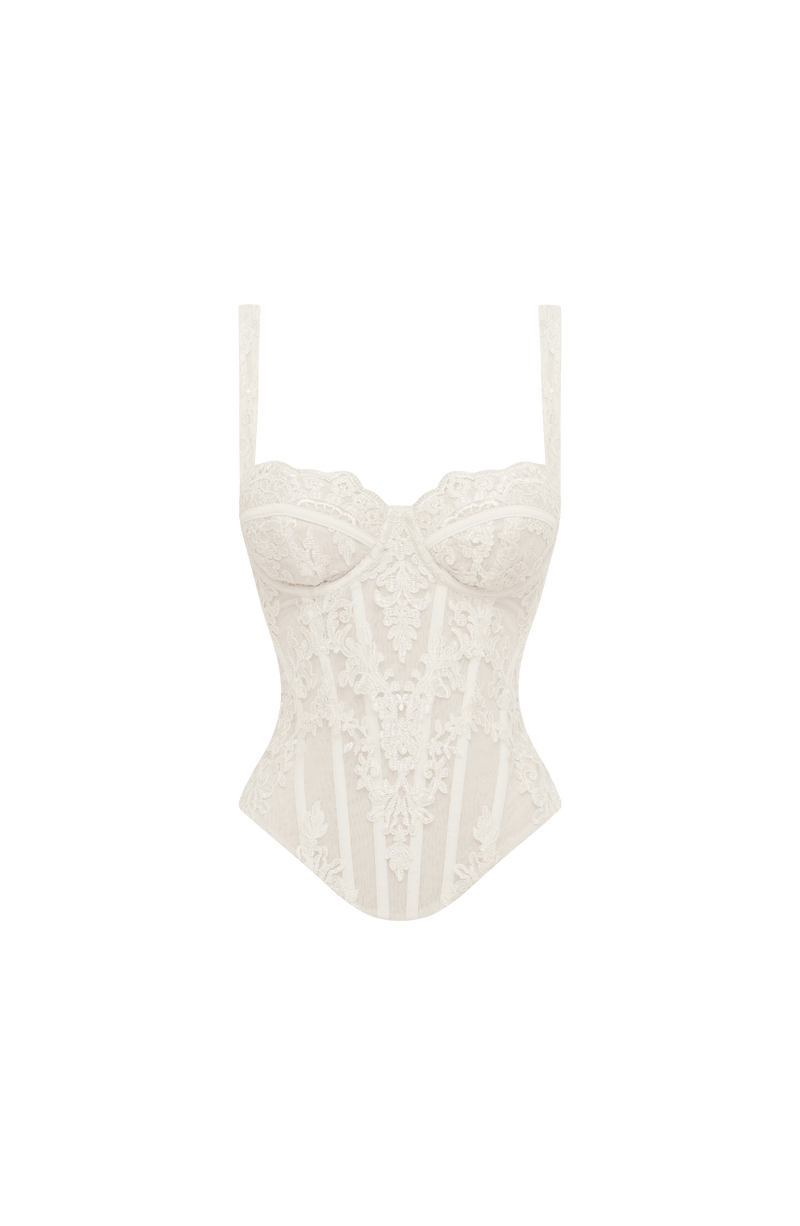 White Corset - Tansy Corset - Ivory | Babyboo Fashion