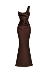 Thalassa Maxi Dress - Plum Brown